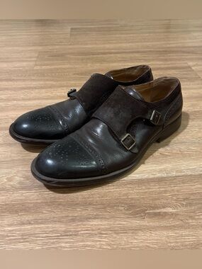 Johnston & Murphy Men's Double Monk Strap Oxfords - Dark Brown